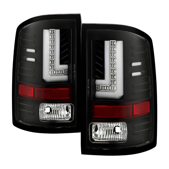 ( Spyder ) GMC Sierra 1500 14-18  2500HD/3500HD 15-19 (Not compatible on 2016 models w/factory LED tail lights   or 3500 HD Dually Models) LED Tail Lights - Black