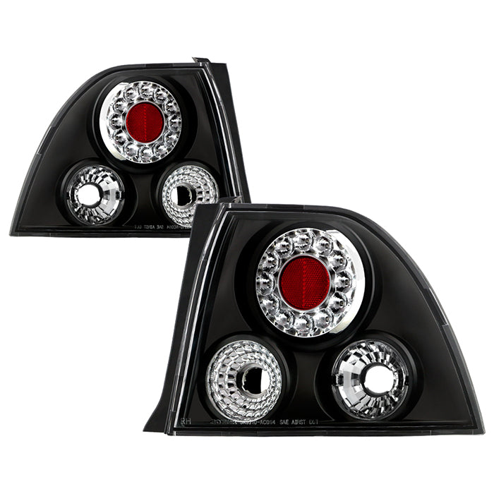 Honda Accord 94-95 LED Tail Lights - Black