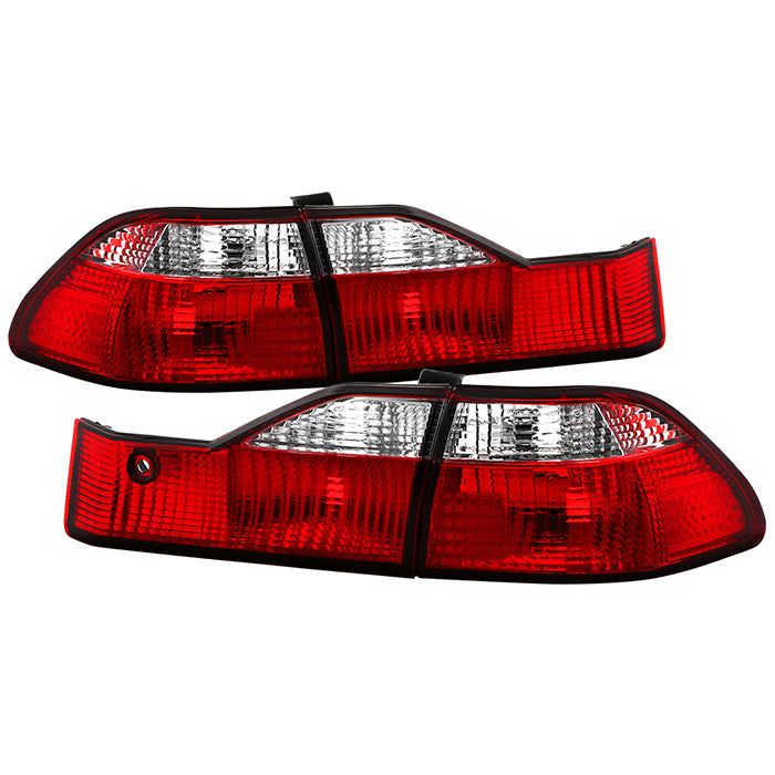 Honda Accord 98-00 4Dr Euro Style Tail Lights - Red Clear