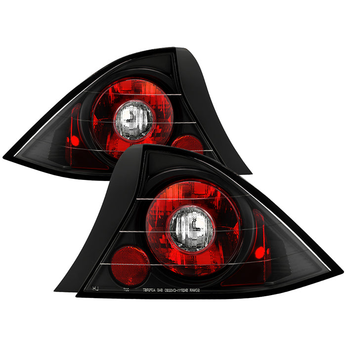 Honda Civic 01-03 2Dr Euro Style Tail Lights - Black