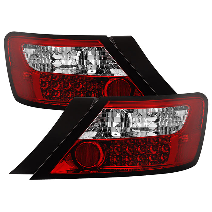 Honda Civic 06-08 2Dr LED Tail Lights - Red Clear