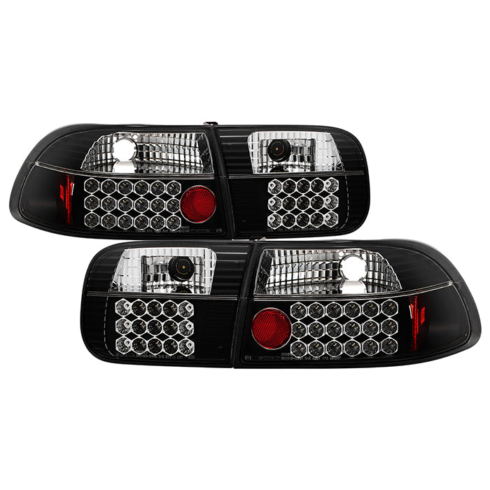 Honda Civic 92-95 2/4DR LED Tail Lights - Black