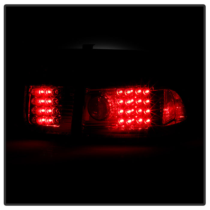 Honda Civic 96-98 4Dr LED Tail Lights - Red Smoke – Spyder Auto