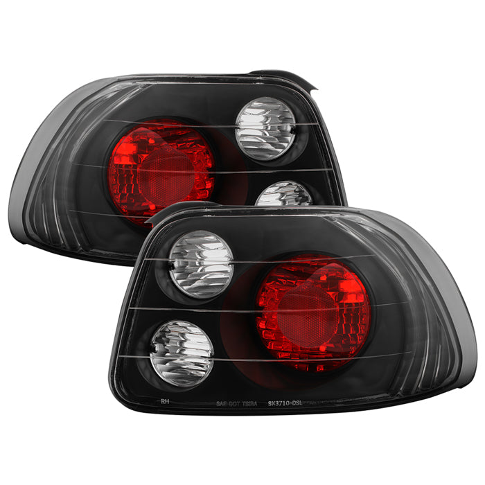 Honda Del Sol 93-97 Euro Style Tail Lights - Black