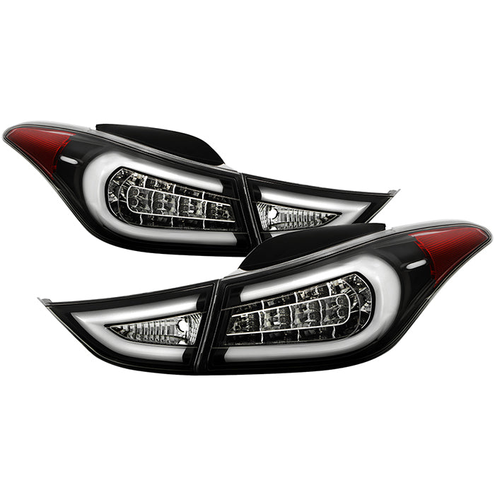 Hyundai Elantra 11-13 Light Bar LED Tail Lights - Black