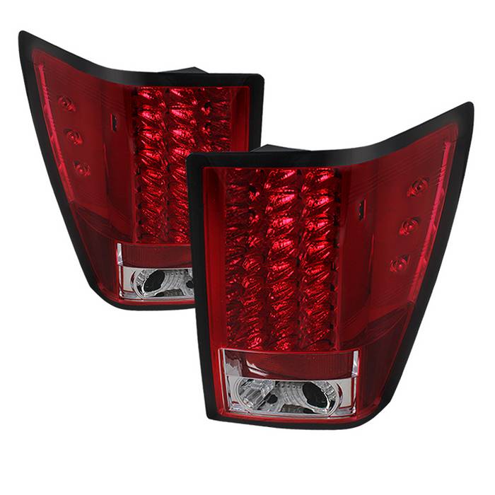 Jeep Grand Cherokee 07-10 LED Tail Lights - Red Clear