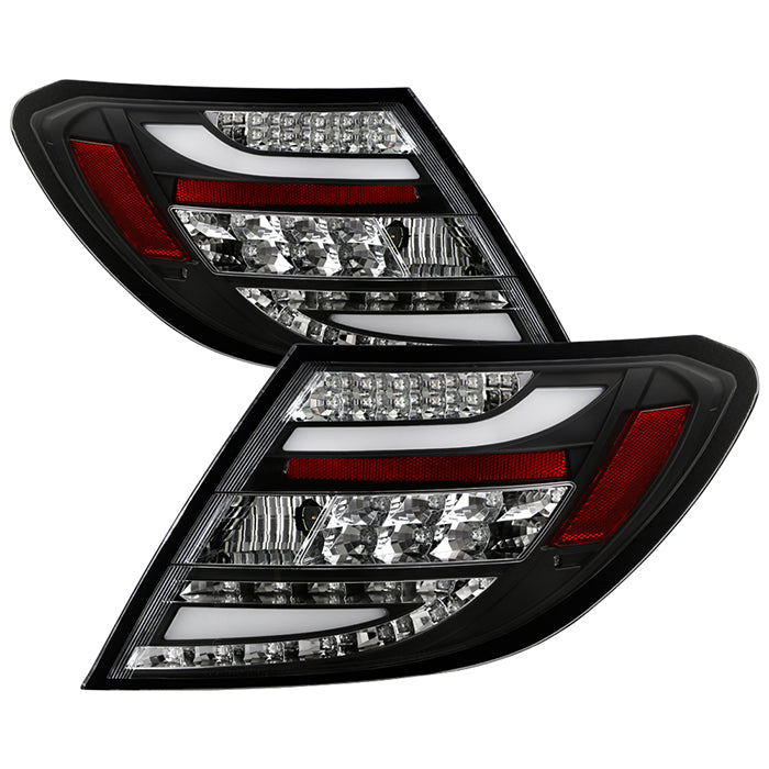 Mercedes Benz W204 C-Class 11-14 LED Tail Lights (Will Fit LED Model Only) - Black