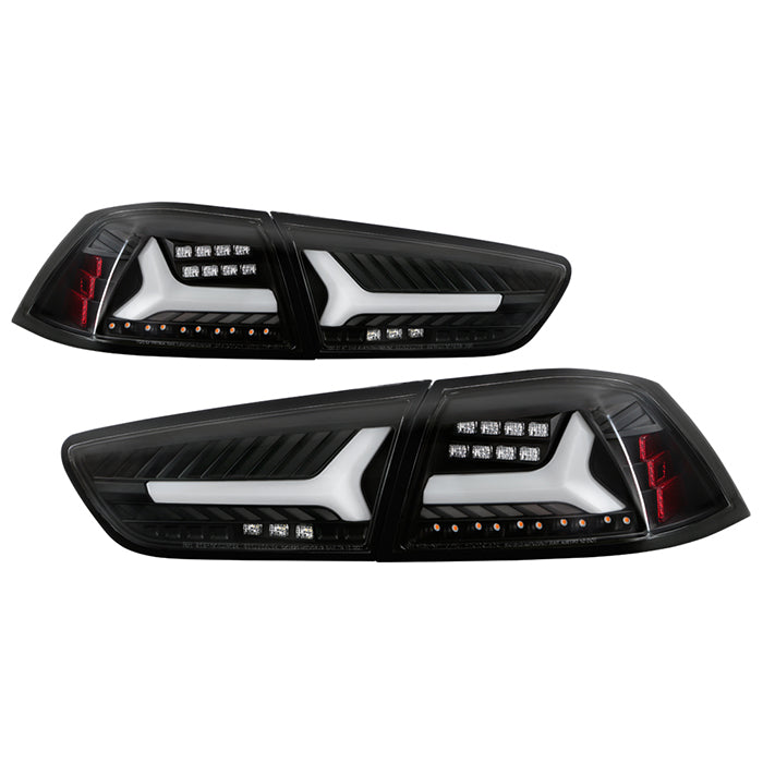 ( Spyder ) Mitsubishi Lancer / Evolution X 08-14 ( Do Not Fit SportBack ) Version 2 LED Tail Lights - Black