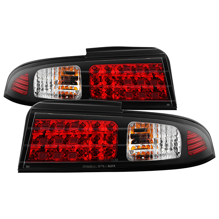 Nissan 240SX 95-98 LED Tail Lights - Black