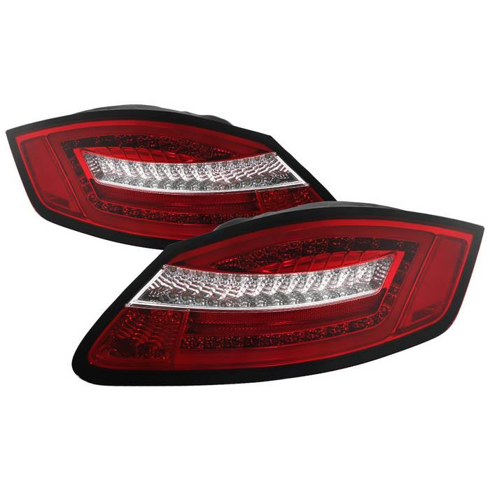 Porsche 987 Cayman 06-08 / Boxster 05-08 LED Tail Lights - Red Clear