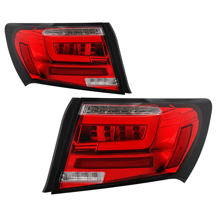 ( Spyder ) Subaru Impreza WRX 4DR 2008-2011 LED Tail Lights - Red Clear