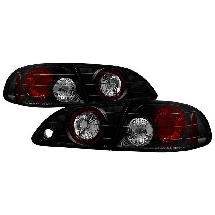 Toyota Corolla 98-02 Euro Style Tail Lights - Black Smoke