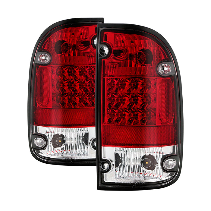 Toyota Tacoma 95-00 LED Tail Lights - Red Clear