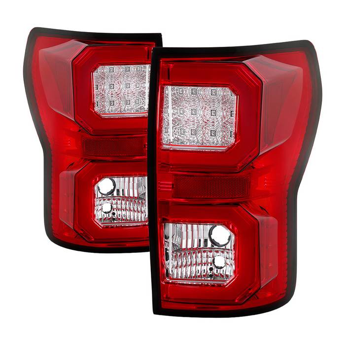 Toyota Tundra 07-13 Version 2 Light Bar LED Tail lights - Red Clear