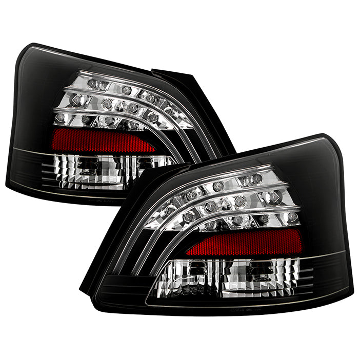 Toyota Yaris 07-09 4Dr LED Tail Lights - Black (SEDAN ONLY DOES NOT FIT HATCHBACK MODEL)