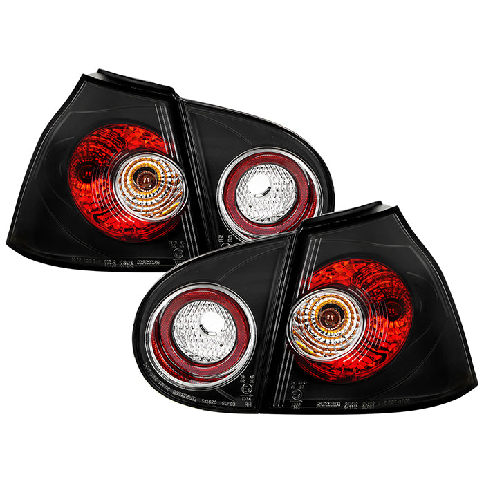 Volkswagen Golf V 06-09 Euro Style Tail Lights - Black