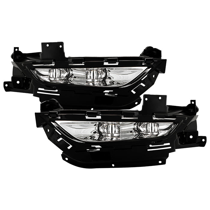 ( Spyder ) Chrysler 200 2015-2016 OEM Style Full LED Fog Lights W/Universal Switch- Clear