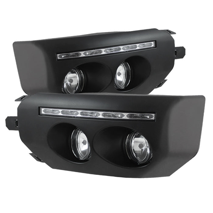 Toyota FJ Cruiser 07-14 Fog Lights With LED Daytime Running Lights W/Switch - Black