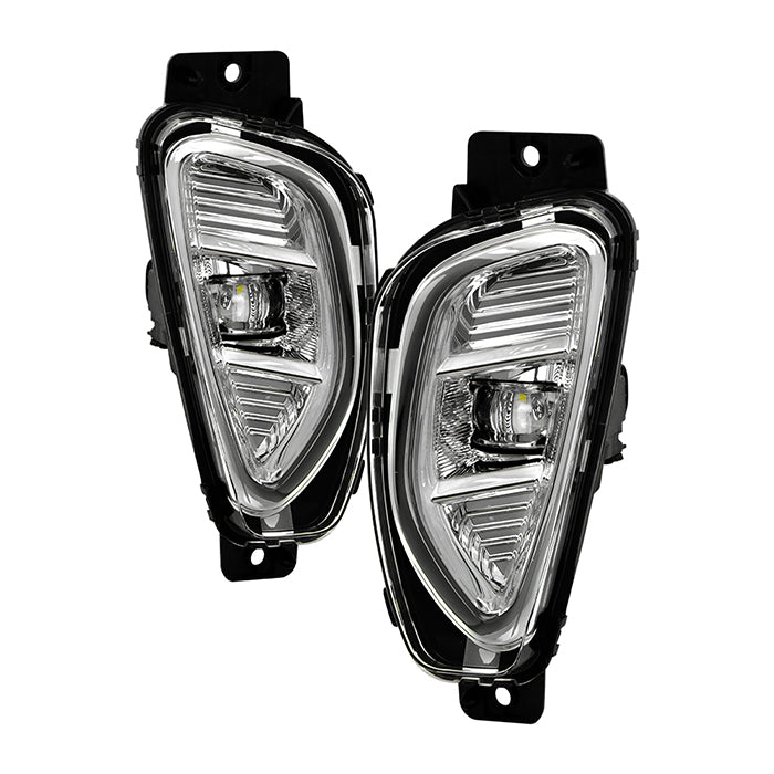 ( Spyder ) Ford Escape 2020-2022 OEM Full LED Fog Lights w/Switch - ( Bulbs Size - 12W LED ) - Clear