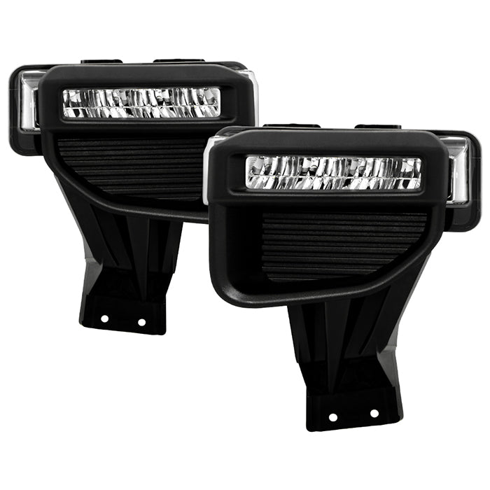 ( Spyder ) Ford F250 F350 Superduty 2020-2022 OEM Full LED Fog Lights - With Switch - ( Bulbs Size - 2.5W LED x4 ) - Clear