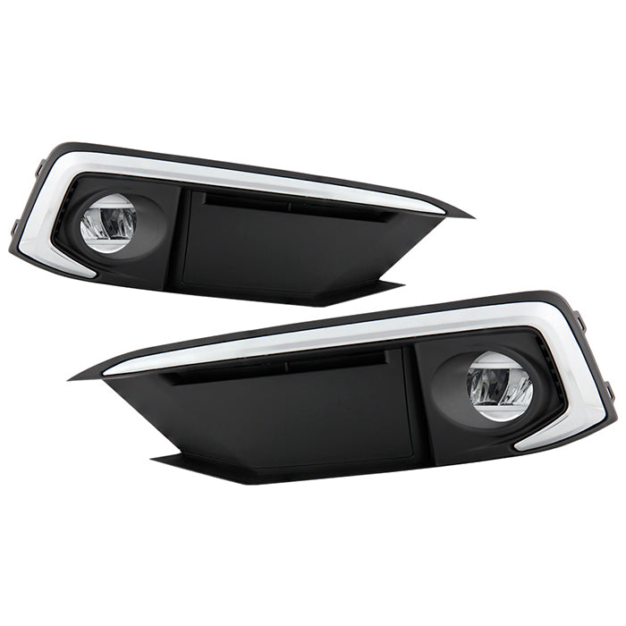 ( Spyder ) Honda Civic 2019+ Coupe/Sedan Chrome Trim OEM LED Fog Light W/OEM Fit Switch - Clear