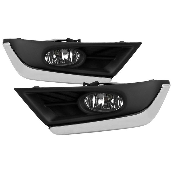 Honda CRV 2017-2018 OEM Chrome Trim Fog Lights W/Switch and Cover - Clear