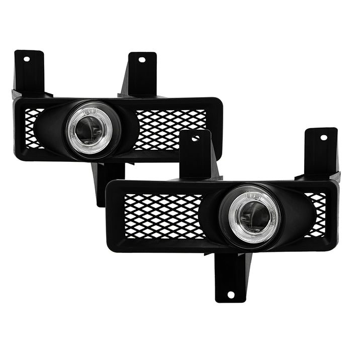 Ford F150 97-98 / F150 Heritage 97-98 / F250 LD 97-98 / Expedition 97-98 Halo Projector Fog Lights w/Switch - Clear