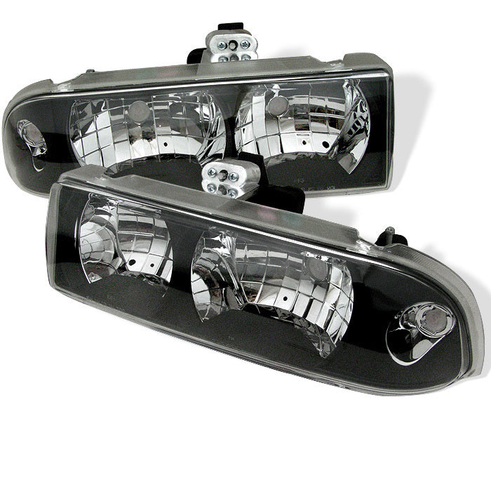 ( Spyder Signature ) Chevy S10 98-04 / Chevy Blazer 98-05 Crystal Headlights - Black