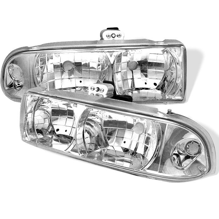 ( Spyder Signature ) Chevy S10 98-04 / Chevy Blazer 98-05 Crystal Headlights - Chrome