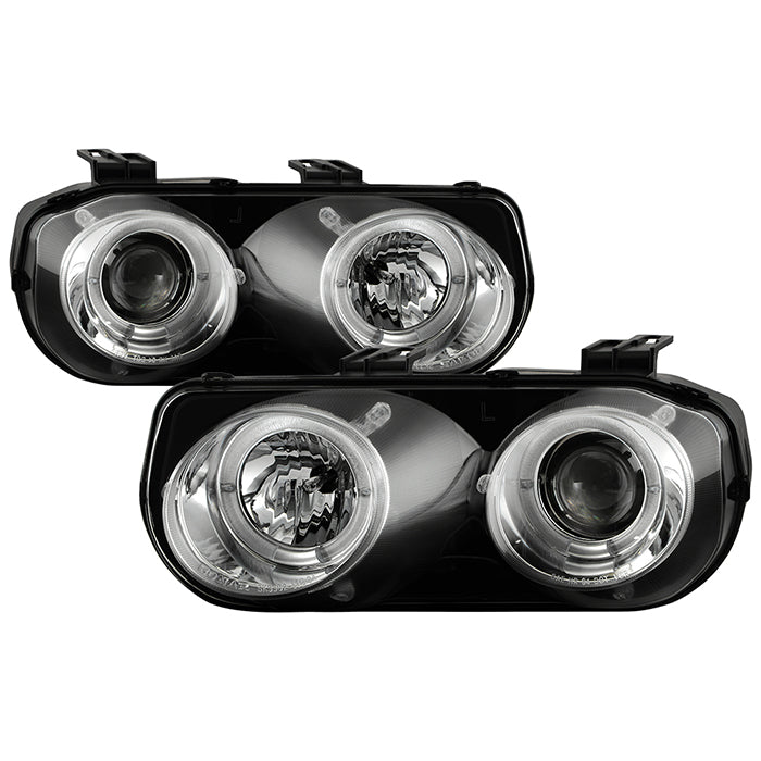 ( Spyder Signature ) Acura Integra 94-97 Projector Headlights - LED Halo -Chrome - High H1 (Included) - Low 9006 (Included)