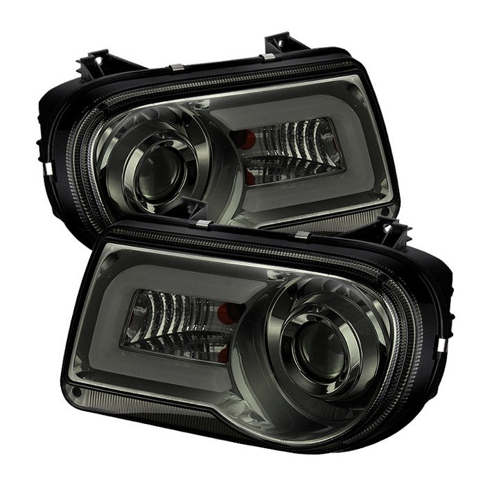 ( Spyder Signature ) Chrysler 300C 05-10 Projector Headlights  - LED DRL - Smoke - High/Low H7 (Included)