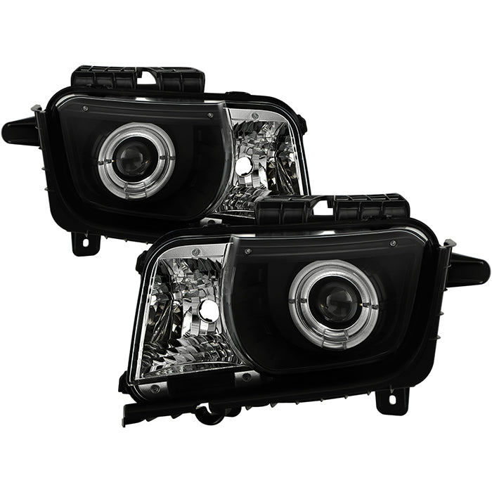 ( Spyder Signature ) Chevy Camaro 10-13 Projector Headlights (for halogen models only) Dual Halo - LED Halo - Black - High/Low H7 (Included)