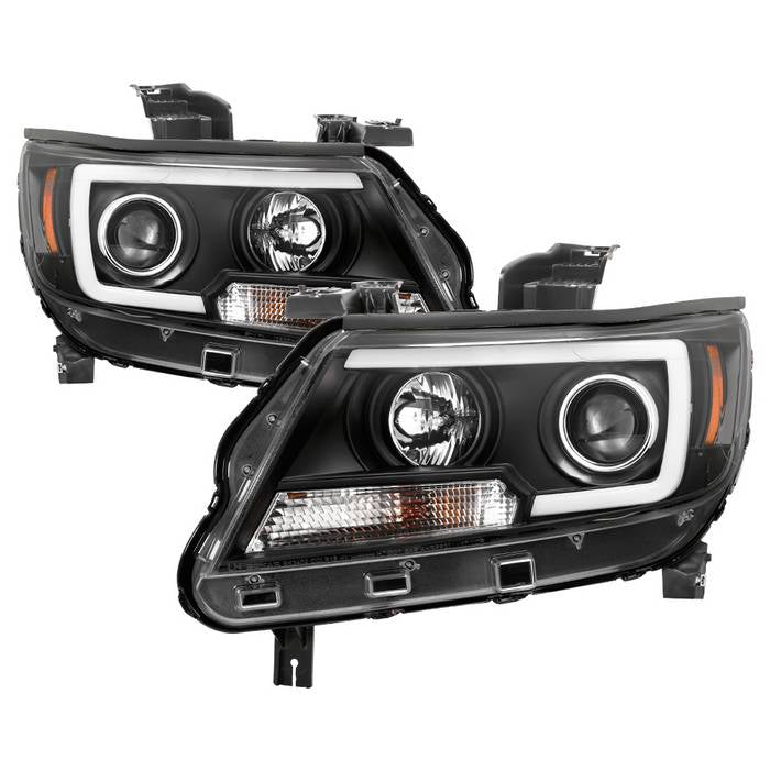 ( Spyder Signature ) Chevy Colorado 15-22 Projector Headlights - Light Bar LED - Black