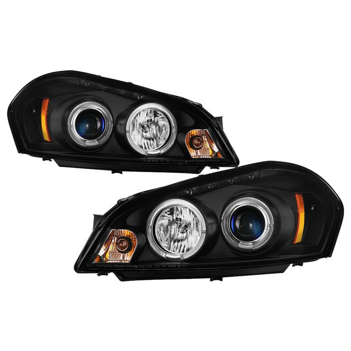 ( Spyder Signature ) Chevy Impala 06-13 / Chevy Monte Carlo 06-07 - Projector Headlights - LED Halo -  LED ( Replaceable LEDs )  - Black - High H1 (Included) - Low H1 (Included)