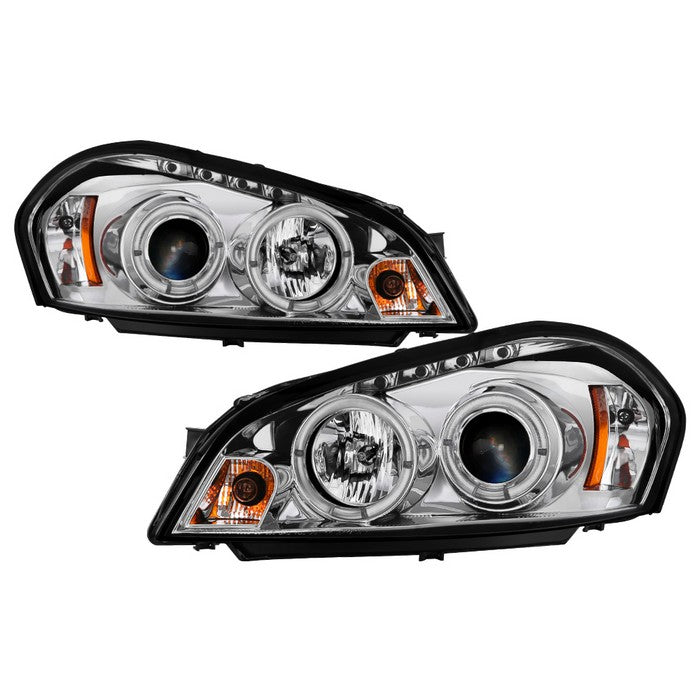 ( Spyder Signature ) Chevy Impala 06-13 / Chevy Monte Carlo 06-07 - Projector Headlights - LED Halo -  LED ( Replaceable LEDs )  - Chrome - High H1 (Included) - Low H1 (Included)