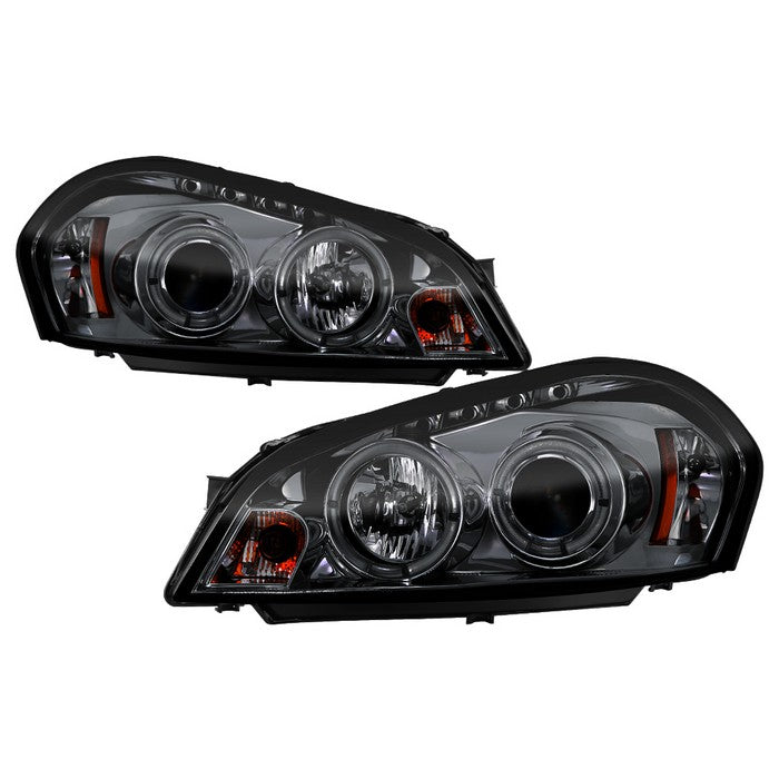 ( Spyder Signature ) Chevy Impala 06-13 / Chevy Monte Carlo 06-07 - Projector Headlights - LED Halo -  LED ( Replaceable LEDs )  - Smoke - High H1 (Included) - Low H1 (Included)