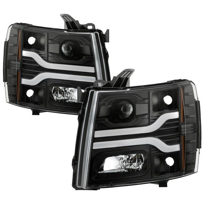 ( Spyder Platinum ) Chevy Silverado 1500 07-13 / 2500HD/3500HD 07-14 ( LED Low Beam ) Projector Headlights - Low Beam: LED - High Beam: - Signal: - Black