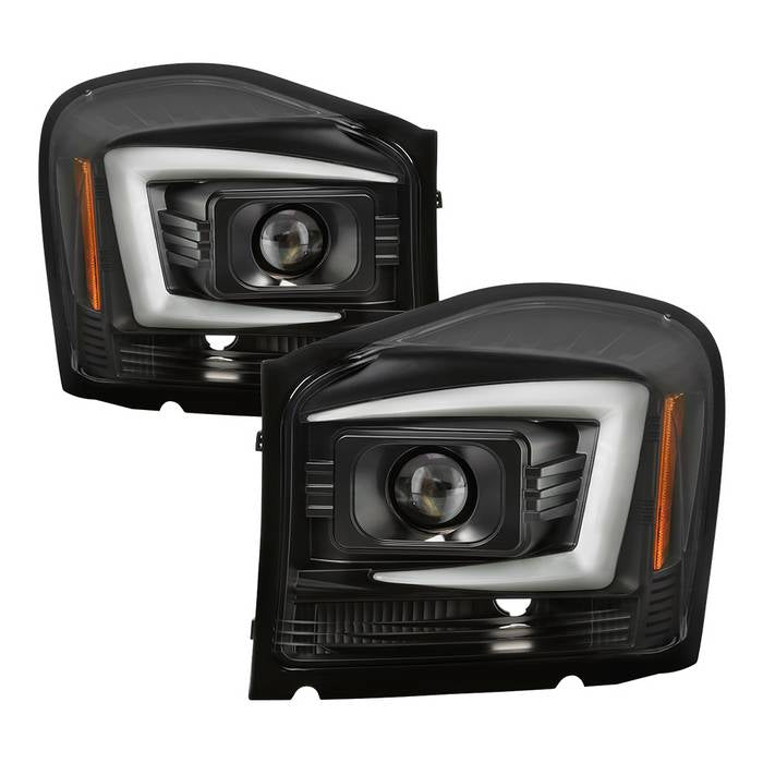 ( Spyder Signature ) Dodge Durango 2004 - 2006 Projector Headlights - Low Beam-H7(Included) ; High Beam-H7(Included) ; Signal-3557(Included) - Black