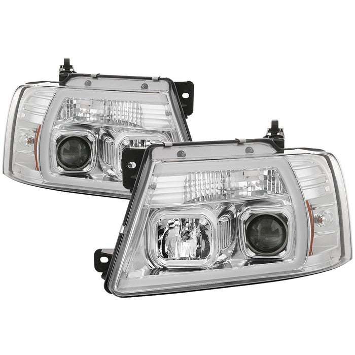 ( Spyder Signature ) Ford F150 04-08 Light Bar Projector Headlights - Chrome