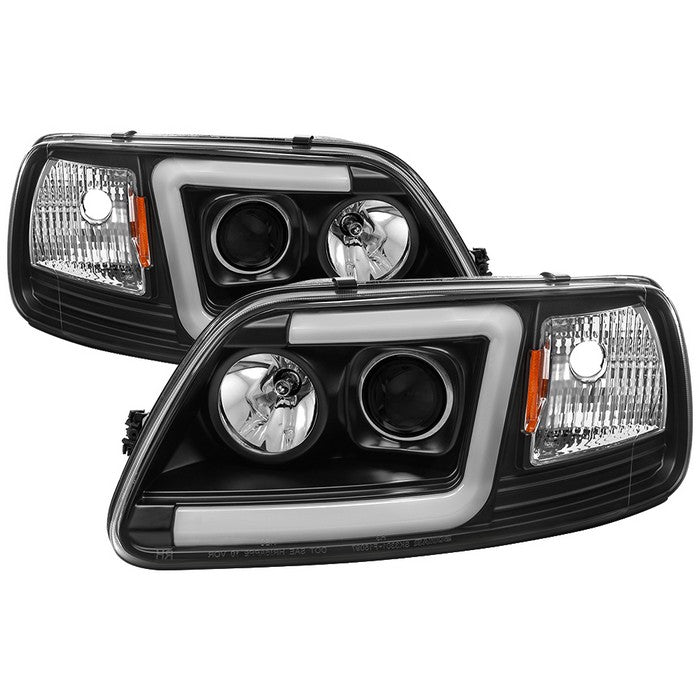 ( Spyder Signature ) Ford F150 97-03 / Expedition 97-02 1PC Light Bar Projector Headlights - ( Will Not Fit Manufacture Date Before 6/1997 ) - Black