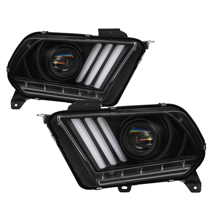 ( Spyder Signature ) Ford Mustang 2013-2014 HID Model Only (Does Not Fit Halogen Model) Projector Headlights - Sequential Turn Signal - Black