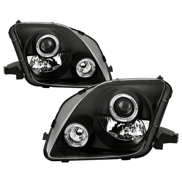 ( Spyder Signature ) Honda Prelude 97-01 Projector Headlights - LED Halo - Black - High H1 (Included) - Low H1 (Included)