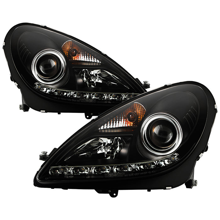 ( Spyder Signature ) Mercedes Benz SLK 05-10 Projector Headlights - Xenon/HID Model Only ( Not Compatible With Halogen Model ) - DRL - Black - High H1 (Included) - Low D2R (Not Included)