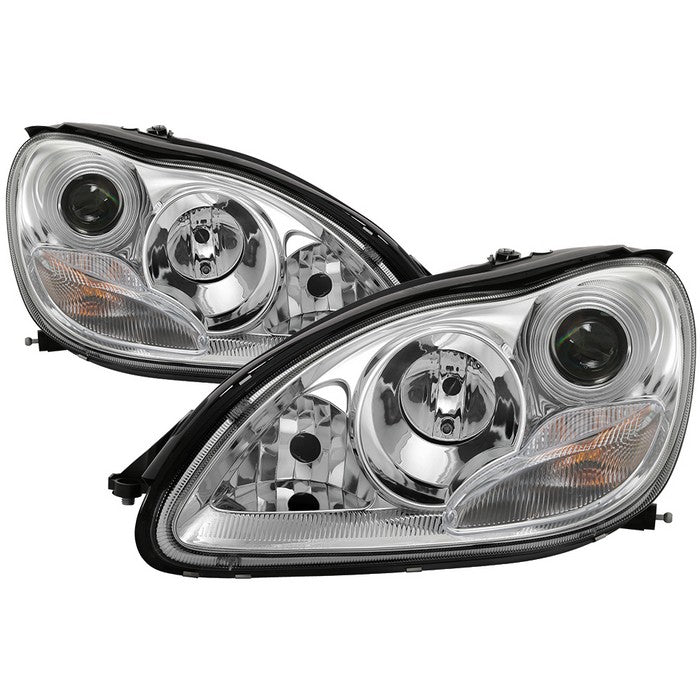 ( Spyder Signature ) Mercedes Benz S-Class 03-06 Projector Headlights - Xenon/HID Model Only ( Not Compatible With Halogen Model ) - Chrome - High H7 (Included) - Low D2R (Not Included)