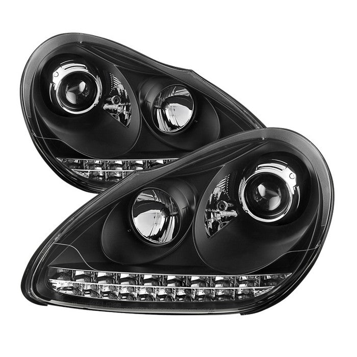 ( Spyder Signature ) Porsche Cayenne 03-06 Projector Headlights - Xenon/HID Model Only ( Not Compatible With Halogen Model ) - DRL LED - Black