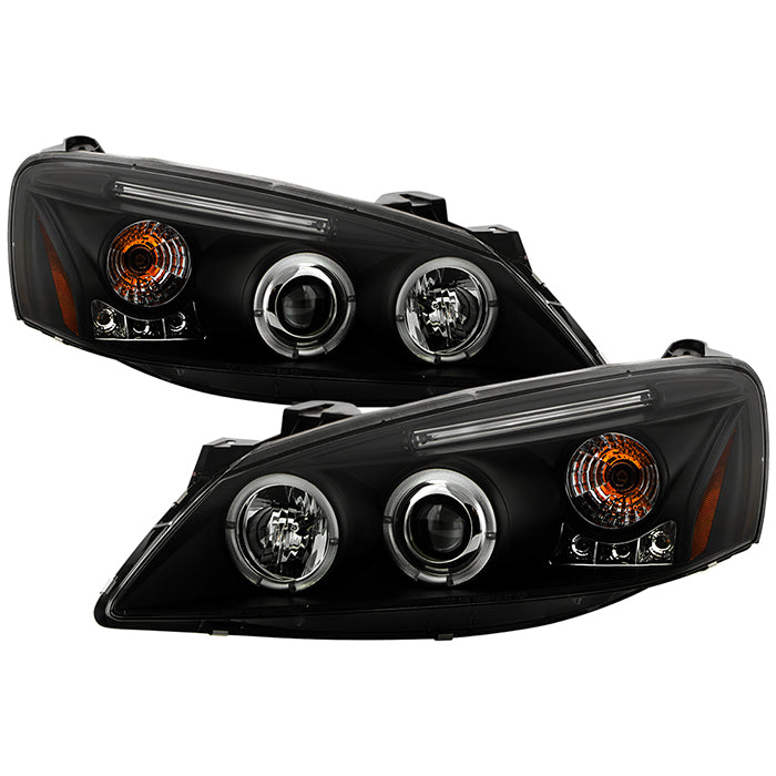 ( Spyder Signature ) Pontiac G6 2/4DR 05-08 Projector Headlights - LED Halo - LED ( Replaceable LEDs ) - Black - High H1 (Included) - Low H1 (Included)