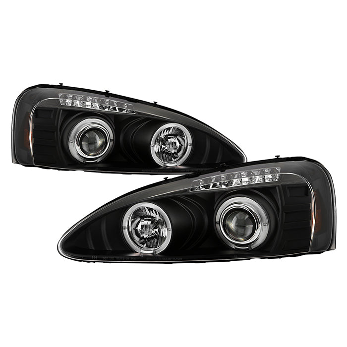 ( Spyder Signature ) Pontiac Grand Prix 04-08 Projector Headlights - LED Halo - LED ( Replaceable LEDs ) - Black - High H1 (Included) - Low H1 (Included)