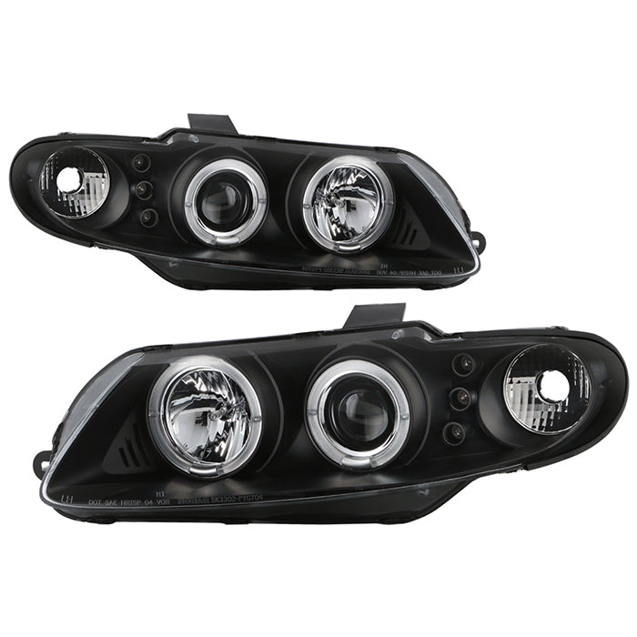 ( Spyder Signature ) Pontiac GTO 04-06 Projector Headlights - LED Halo - LED ( Replaceable LEDs ) - Black - High H1 (Included) - Low H1 (Included)