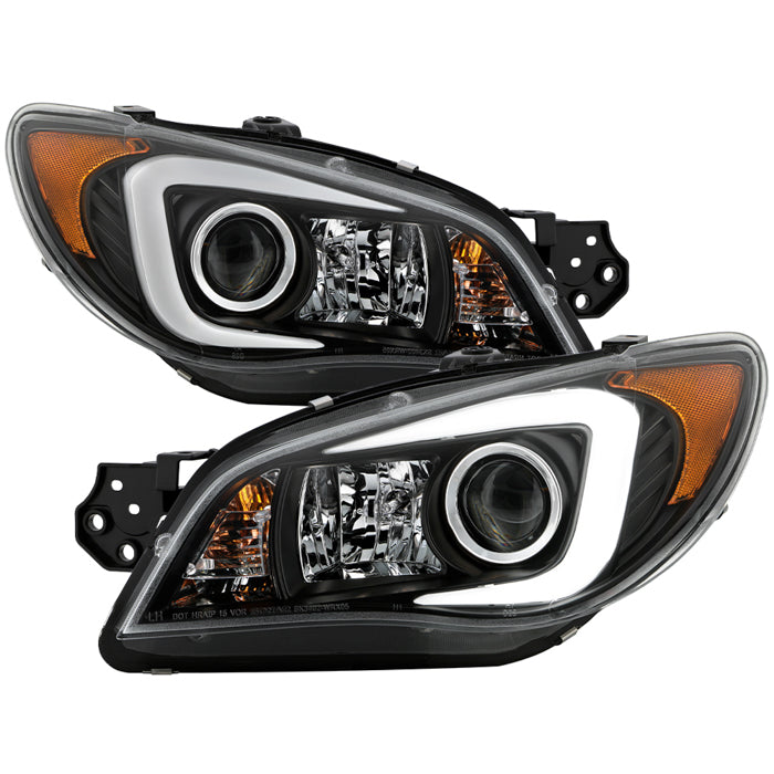 ( Spyder Signature ) Subaru impreza WRX 2006-2007 Projector Headlights - Xenon/HID Model Only ( Not Compatible With Halogen Model ) - Light Bar DRL - Black