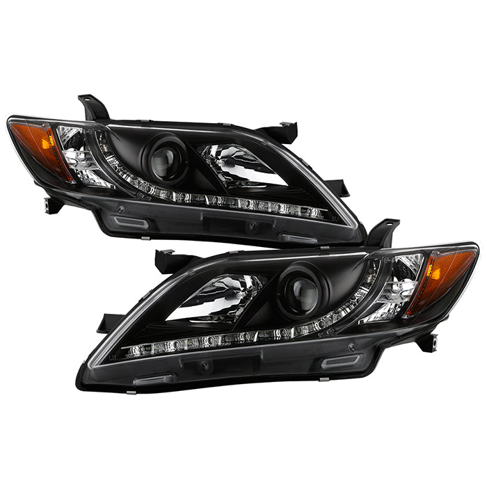 ( Spyder Signature ) Toyota Camry 07-09 Projector Headlights - DRL - Black - High H1 (Included) - Low H7 (Included)